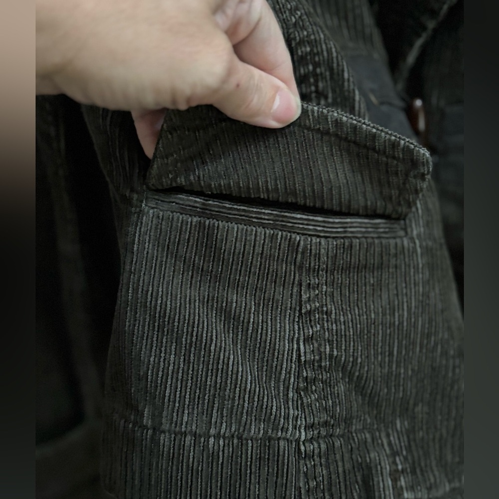 🕊️ LOFT Dark Olive Gray Corduroy Petites Blazer - Picture 4 of 16